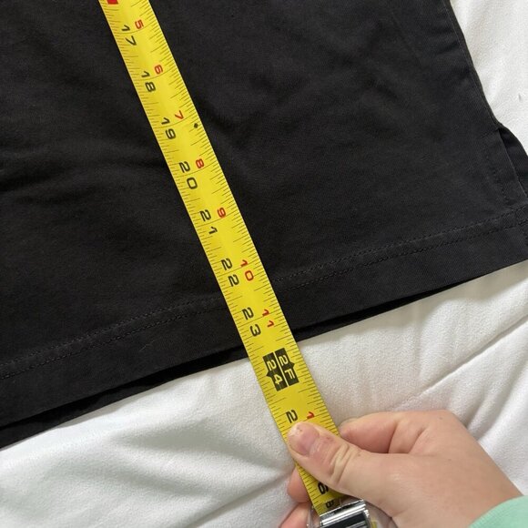 Vintage 90s Y2K Baby Tee T-shirt 2000s Floral Black Womens Small 100% Cotton - Picture 5 of 7